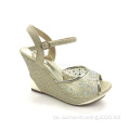 Damen offene Zehenkristall -Strass -Plattform Sandalen